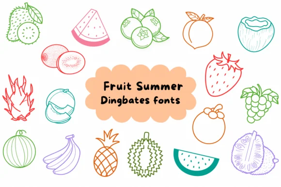 Fruit Summer by Natchuta — Dingbats Font
