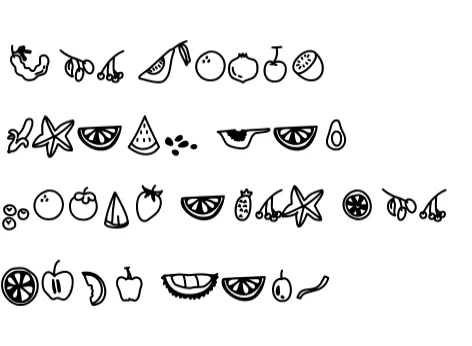 Fruits and Tools by Apollo no.64 — Dingbats Font — thumbnail 6