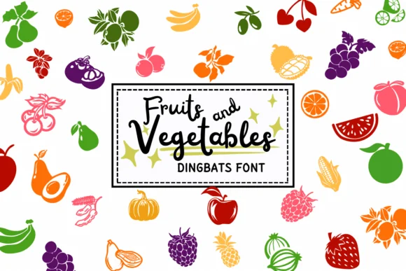 Fruits and Vegetables by PraewDesigns — Dingbats Font