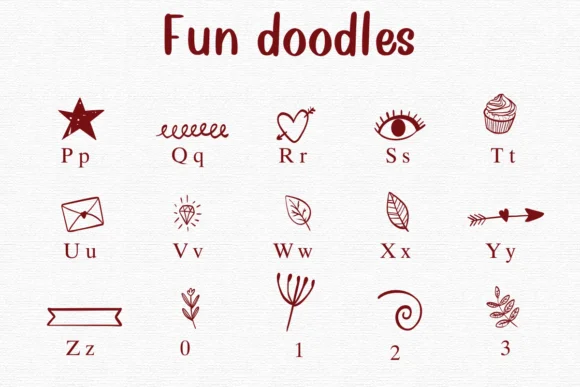 Fun Doodles by Nongyao — Dingbats Font — thumbnail 3