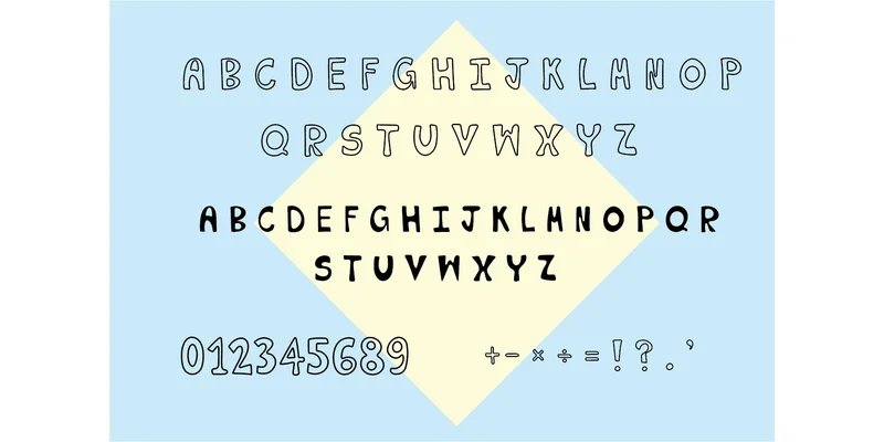 Fun Outline Font by Oatmeal — Display Font — thumbnail 2