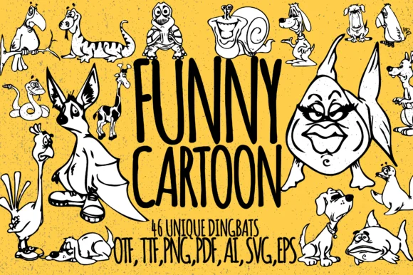 Funny Cartoon by Minimalistartstudio — Dingbats Font
