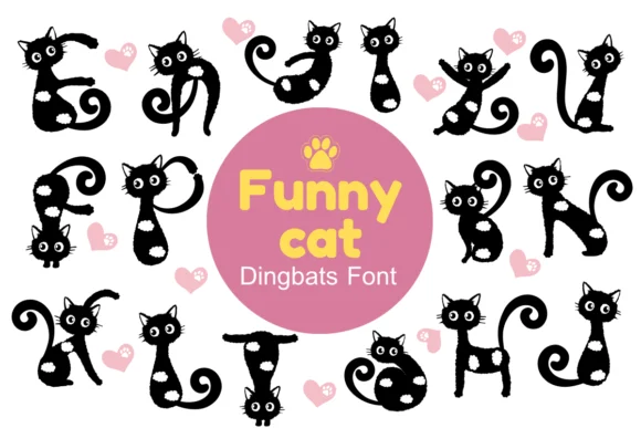 Funny Cat by Nun Sukhwan — Dingbats Font
