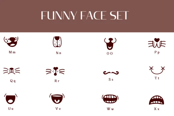 Funny Face Set by Heartcraft Atelier — Dingbats Font — thumbnail 4