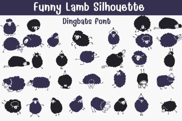 Funny Lamb Silhouette by Sontaya — Dingbats Font