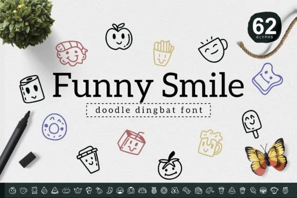 Funny Smile by YandiDesigns — Dingbats Font
