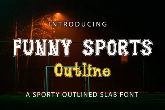 Funny Sports Outline by Crafty Files — Slab Serif Font