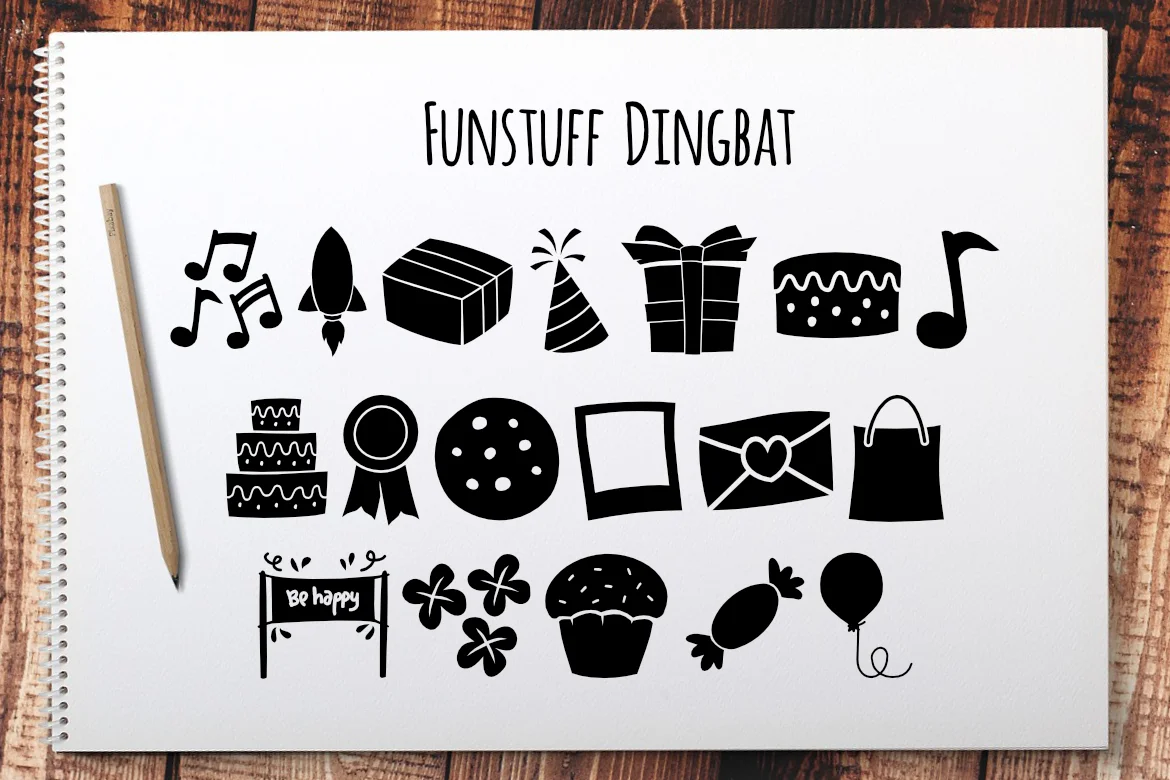 Funstuff Dingbat by LebahStudio — Dingbats Font