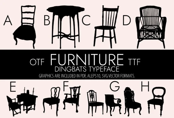 Furniture by Minimalistartstudio — Dingbats Font