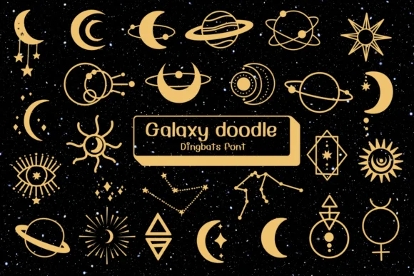 Galaxy Doodle by Ketsarin — Dingbats Font