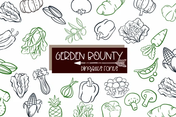 Garden Bounty by Sirinart — Dingbats Font