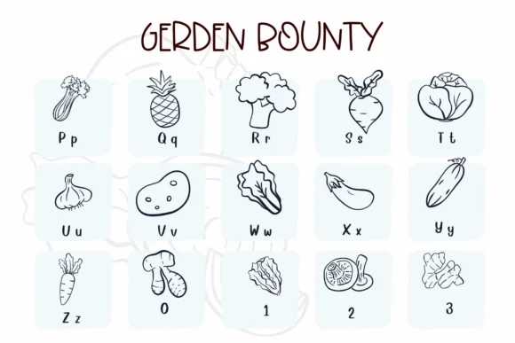 Garden Bounty by Sirinart — Dingbats Font — thumbnail 3