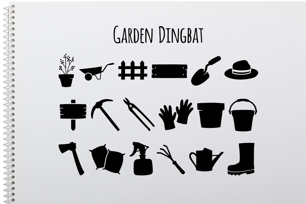 Garden Dingbat by LebahStudio — Dingbats Font