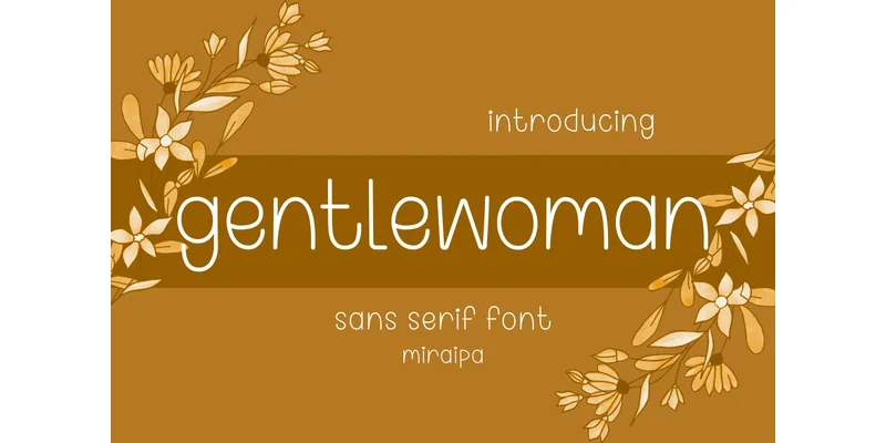 Gentlewoman Font by miraipa — Sans Serif Font