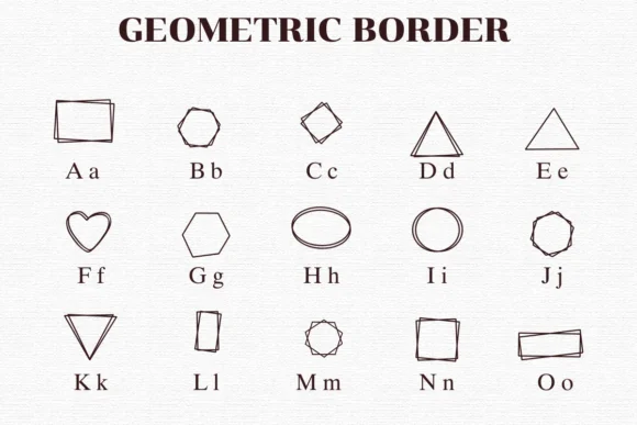 Geometric Border by Nongyao — Dingbats Font — thumbnail 2