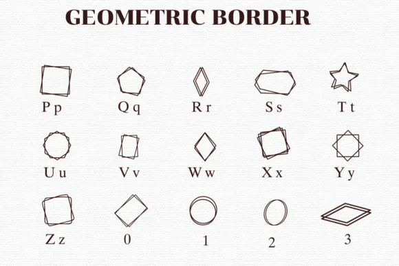 Geometric Border by Nongyao — Dingbats Font — thumbnail 3