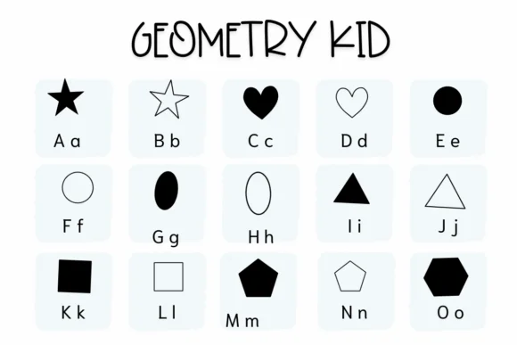 Geometry Kid by Sirinart — Dingbats Font — thumbnail 2