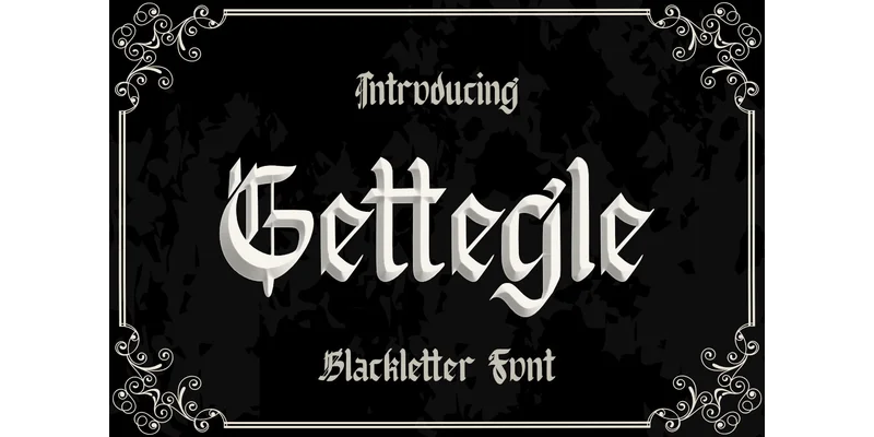 Gettegle Font by Bayuktx by Bayuktx โ Blackletter Font