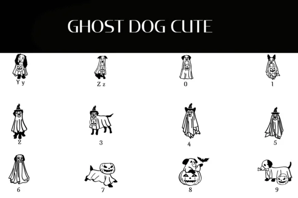 Ghost Dog Cute by Heartcraft Atelier — Dingbats Font — thumbnail 4