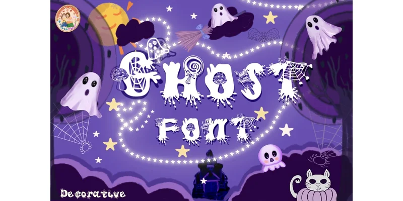 Ghost Fonts Font by Noomam Happy digital Art by Noomam Happy digital Art — Decorative Font