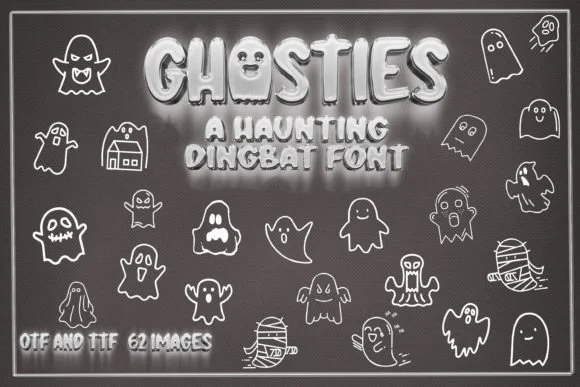 Ghosties by Mary Kay's Magic — Dingbats Font