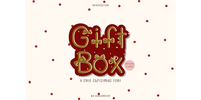 Gift Box Font by Honiiemoon by Honiiemoon — Decorative Font