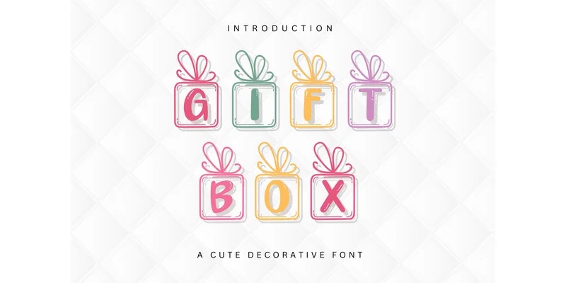 Gift Box Font by Pui Art by Pui Art — Decorative Font