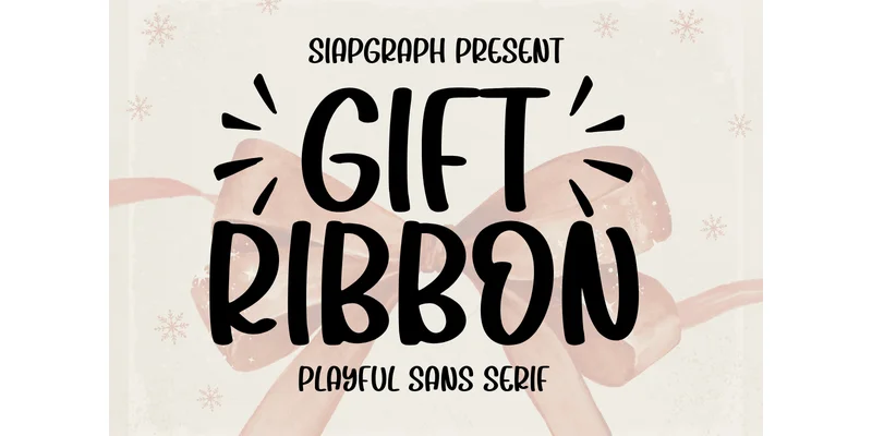 Gift Ribbon Font by SiapGraph — Sans Serif Font