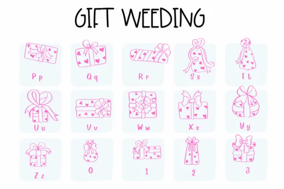 Gift Weeding by Sirinart — Dingbats Font — thumbnail 3