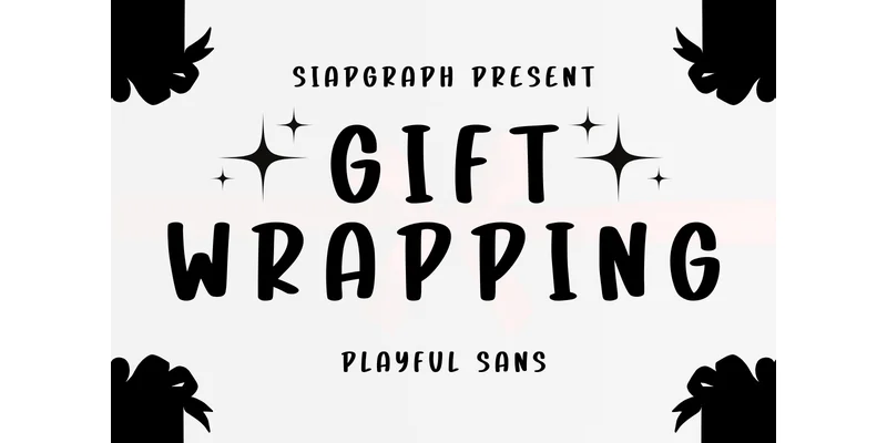 Gift Wrapping Font by SiapGraph — Sans Serif Font