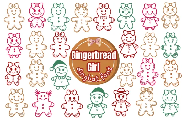 Gingerbread Girl by Pui Art — Dingbats Font