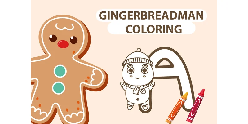 Gingerbread Man Coloring Font by Typefar by Typefar — Decorative Font