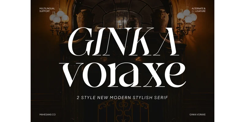 Ginka Voraxe Font by Mahesans Co — Serif Font