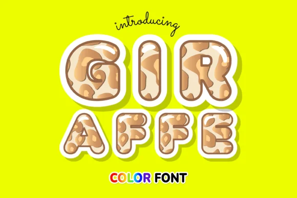 Giraffe by JUSTTYPE — Color Fonts Font