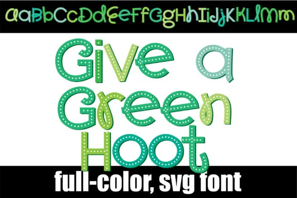 Give a Green Hoot by Illustration Ink — Color Fonts Font