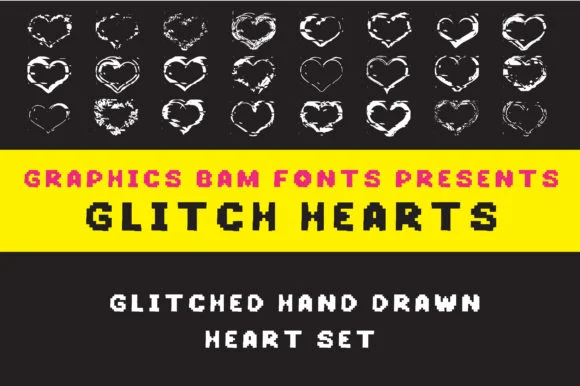 Glitch Hearts by GraphicsBam Fonts — Dingbats Font
