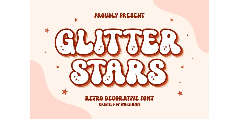 Glitter Stars Font by Wakhamm (7NTypes) by Wakhamm (7NTypes) — Display Font