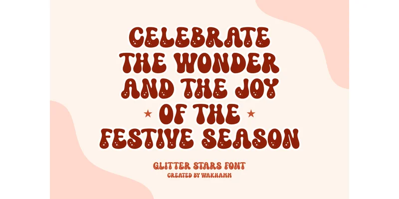 Glitter Stars Font by Wakhamm (7NTypes) by Wakhamm (7NTypes) — Display Font — thumbnail 3