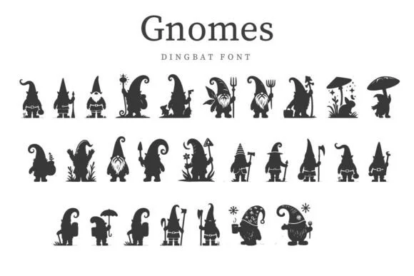 Gnomes by CraftedType Studio — Dingbats Font