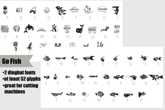 Go Fish by Illustration Ink — Dingbats Font