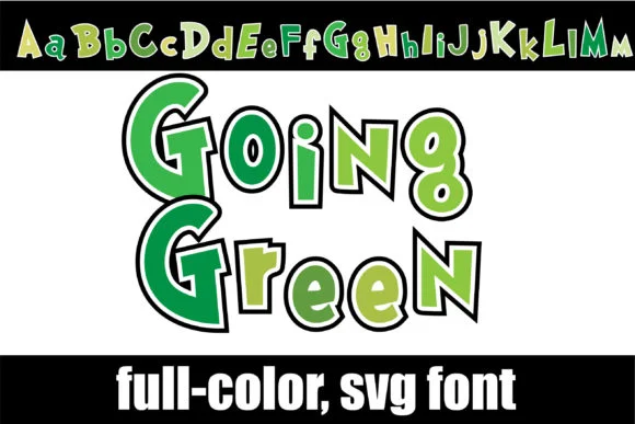 Going Green by Illustration Ink — Color Fonts Font