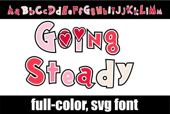 Going Steady by Illustration Ink — Color Fonts Font