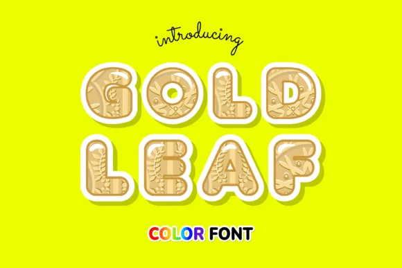 Gold Leaf by JUSTTYPE — Color Fonts Font