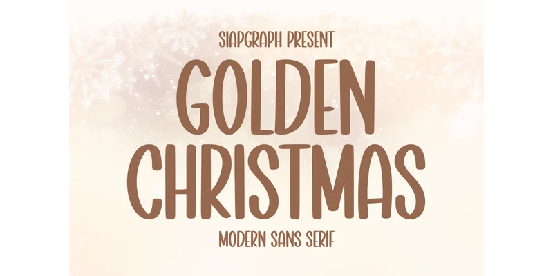 Golden Christmas Font by SiapGraph — Sans Serif Font