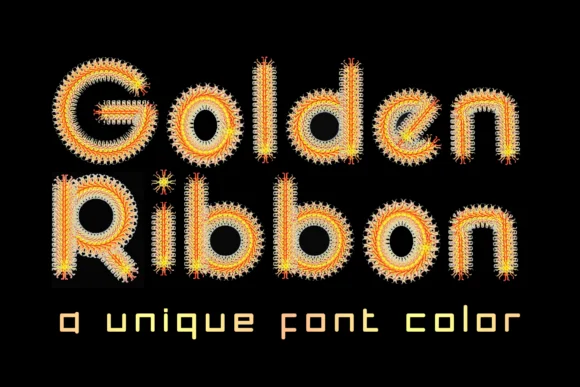 Golden Ribbon by murisa.studio — Color Fonts Font