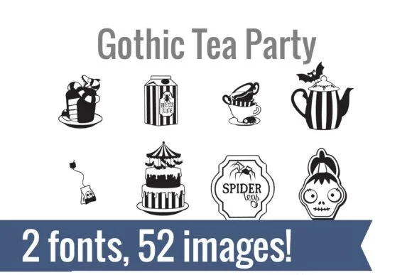 Gothic Tea Party Dingbats by Illustration Ink — Dingbats Font