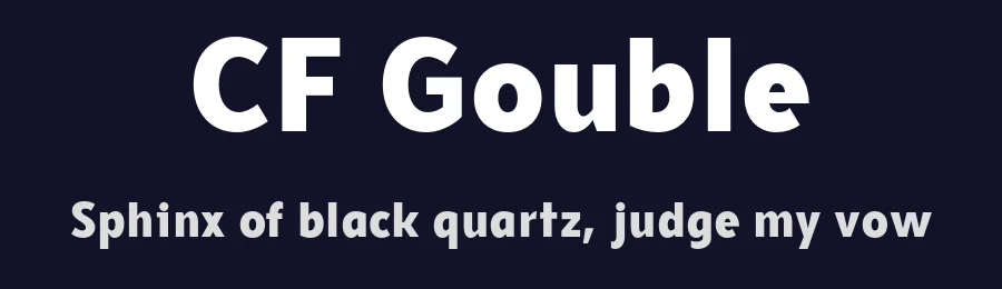 CF Gouble by Indotype Foundry — Sans Serif Font — thumbnail 2