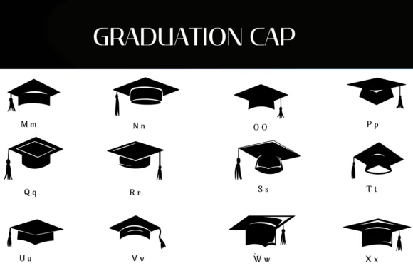 Graduation Cap by Heartcraft Atelier — Dingbats Font — thumbnail 3