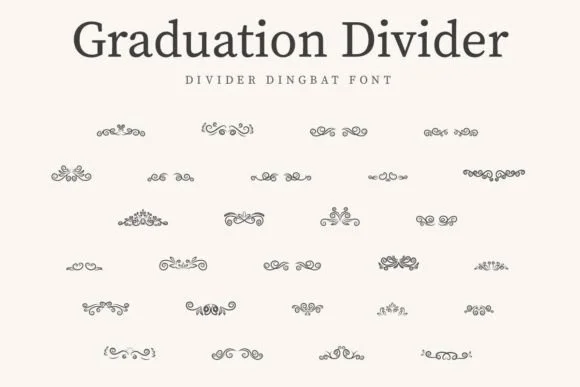 Graduation Divider by CraftedType Studio — Dingbats Font