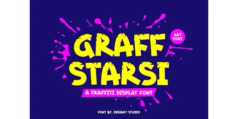 Graff Starsi Font by IqsiartStudio by IqsiartStudio — Decorative Font